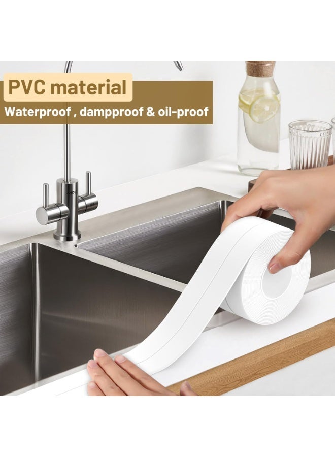 Self Adhesive Caulk Strip, Waterproof Bath Sealant Strip Tape, Mold Resistant Sealing Tape for Kitchen Sink, Toilet, Bathtub, Window Edge, 3 Rolls - Image 4